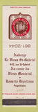 Matchbook Cover - Auberge Saint Gabriel QC