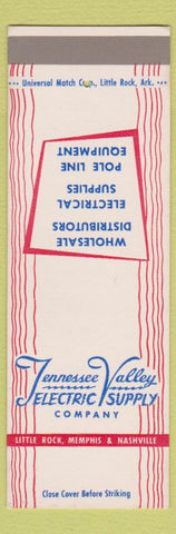 Matchbook Cover - Tennessee Valley Electric Little Rock AR Memphis Nashville TN