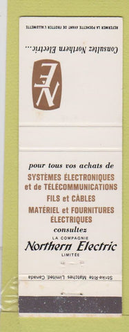 Matchbook Cover - Northern Electric Canada QC