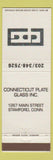 Matchbook Cover - Connecticut Plate Glass Stamford CT