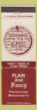 Matchbook Cover - Plain and Pantry Provincetown MA WEAR