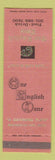 Matchbook Cover - One English Lane Restaurant Wanamassa NJ
