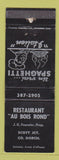 Matchbook Cover - Restaurant Au Bois Rond WORN