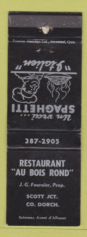 Matchbook Cover - Restaurant Au Bois Rond WORN