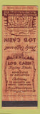 Matchbook Cover - Log Cabin Norristown PA