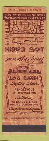 Matchbook Cover - Log Cabin Norristown PA