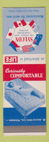Matchbook Cover - Sylcon Mattresses Life Magazine girlie