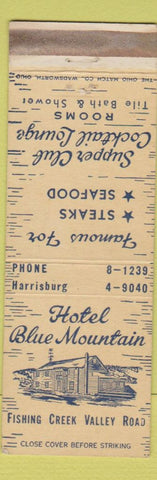Matchbook Cover - Hotel Blue Mountain Harrisburg PA WEAR