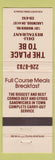 Matchbook Cover - Place to Be Deli Restaurant Lakewood OH