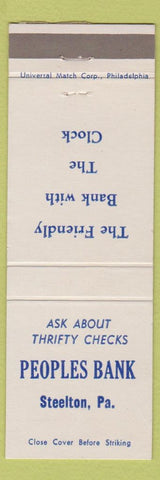 Matchbook Cover - Peoples Bank Steelton PA