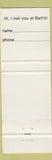 Matchbook Cover - Bart's Place Mentor OH
