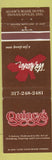 Matchbook Cover - Adam's Mark Hotel Indianapolis IN Quincy's