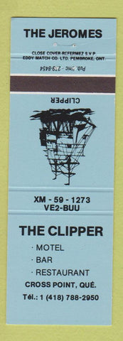 Matchbook Cover - Clipper Motel Restaurant Cross Point QC
