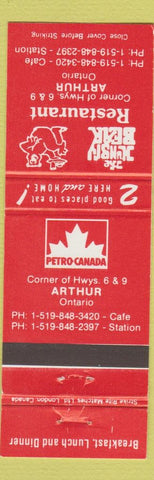 Matchbook Cover - Hungry Bear Restaurant Arthur ON