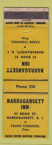 Matchbook Cover - Narragansett Inn RI WEAR
