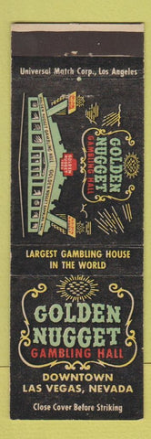 Matchbook Cover - Golden Nugget Casino Las Vegas NV