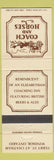 Matchbook Cover - Coach and Horses Windsor ON