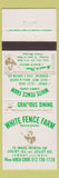 Matchbook Cover - White Fence Farm Lemont IL