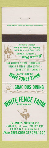 Matchbook Cover - White Fence Farm Lemont IL