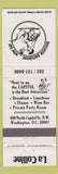 Matchbook Cover - Brasserie Parisienne Wine Bar Washington DC