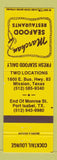 Matchbook Cover - Marchan Seafood Mission Port Isabel TX