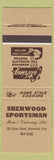 Matchbook Cover - Sherwood Sportsman Catering Sherwood Park AB
