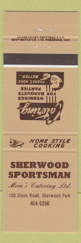 Matchbook Cover - Sherwood Sportsman Catering Sherwood Park AB