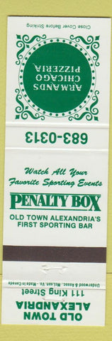 Matchbook Cover - Armand's Chicago Pizza Penalty Box Alexandria VA