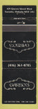 Matchbook Cover - Garbo's Toronto ON