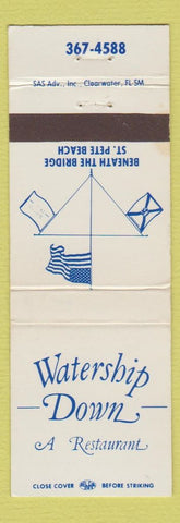 Matchbook Cover - Watership Down Restaurant ST Petersburg Beach FL