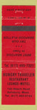 Matchbook Cover - Hungry Traveler Restaurant Salisbury MA