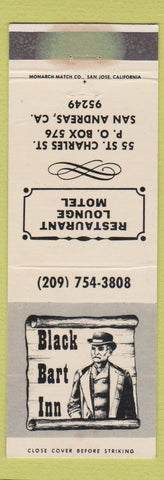 Matchbook Cover - Black Bart Inn San Andreas CA WEAR