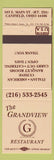 Matchbook Cover - Grandview Restaurant Canfield OH