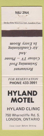 Matchbook Cover - Hyland Motel London ON