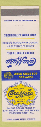 Matchbook Cover - Cara Mara Wildwood Crest NJ
