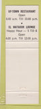 Matchbook Cover - Clarksdale Up Town Motor Inn Clarksdale MS WEAR