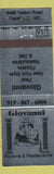 Matchbook Cover - Giovanni Pizza Fayetteville NC