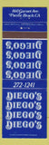 Matchbook Cover - Diego's Pacific Beach CA
