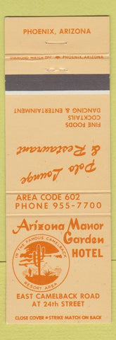Matchbook Cover - Arizona Manor Garden Hotel Phoenix AZ