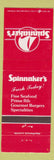 Matchbook Cover - Spinnaker's