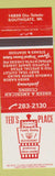 Matchbook Cover - Ted's Place Restaurant Greek Southgate MI