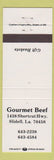 Matchbook Cover - Gourmet Beef Slidell LA