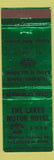 Matchbook Cover - Lake Motor Hotel Alexandria MN low phone