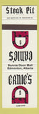Matchbook Cover - Ernie's Steak Pit Edmonton AB