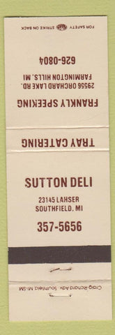 Matchbook Cover - Sutton Deli Farmington Hills MI