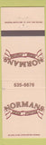 Matchbook Cover - Normans Union Station