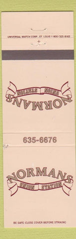 Matchbook Cover - Normans Union Station