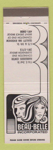 Matchbook Cover - Beau Belle Salon Covington KY WEAR girlie