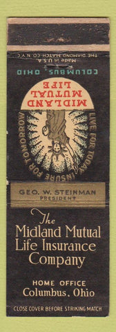 Matchbook Cover - Midland Mutual Life Insurance Columbus OH