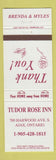 Matchbook Cover - Tudor Rose Inn Ajax ON